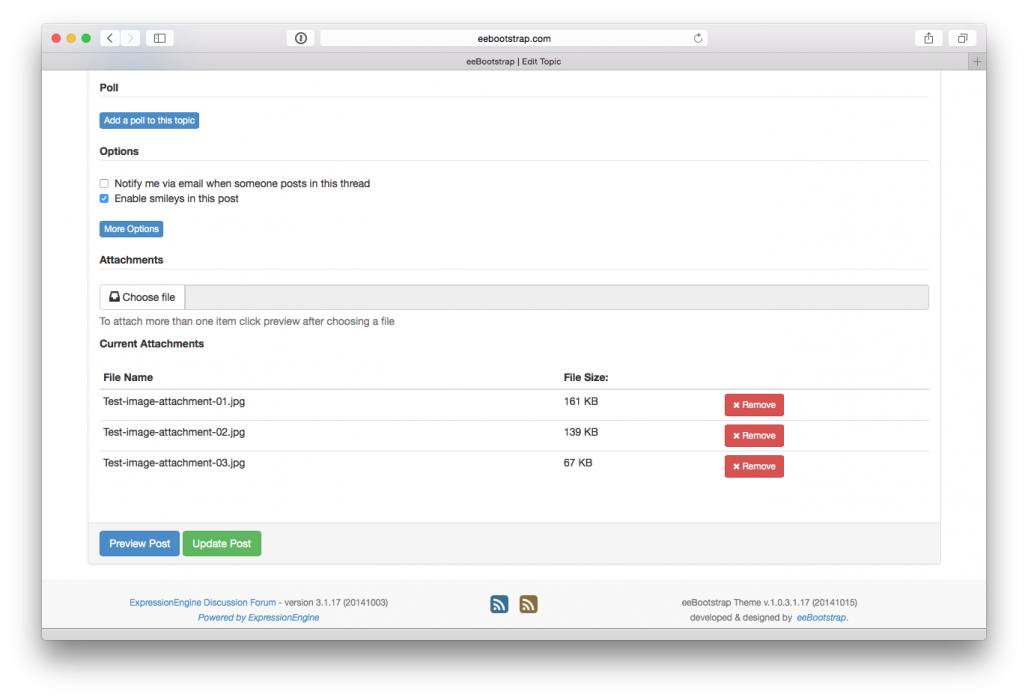 eeBootstrap Edit Topic