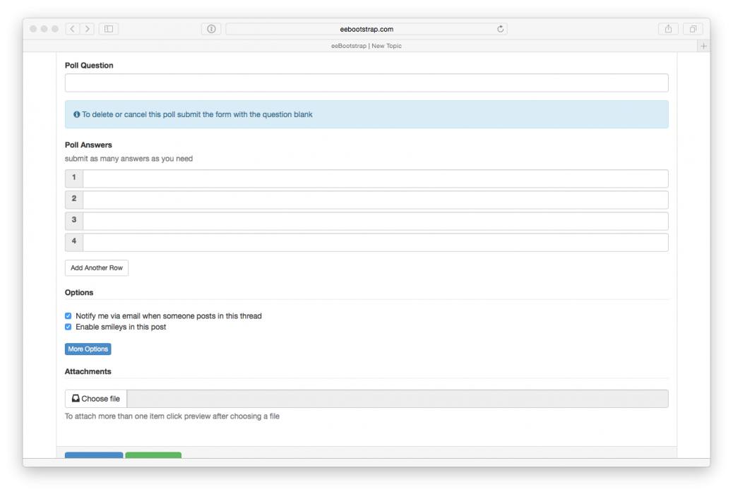eeBootstrap New Topic - Poll