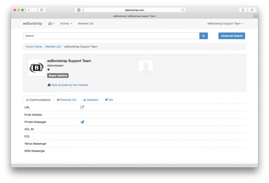 eeBootstrap Public Profile